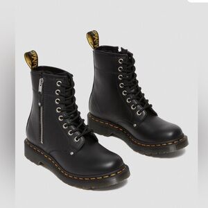 Dr. Martens 1460 Twin Zipper Boot (Women), BLACK